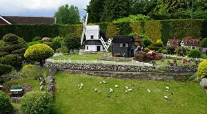 Aspects Prints: Village farm at Bekonscot in Beaconsfield