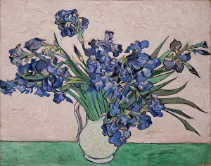 Post Impressionism Prints: Vincent van Gogh; Dutch; Zundert 1853-1890 Auvers-sur-Oise; Irises; 1890; Oil on canvas