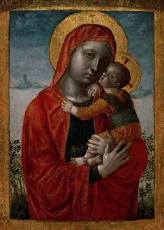 Innocent Prints: Vincenzo Foppa; Italian; Brescia; 1430 - 1515 Brescia; Madonna and Child; Tempera; oil; and gold on wood