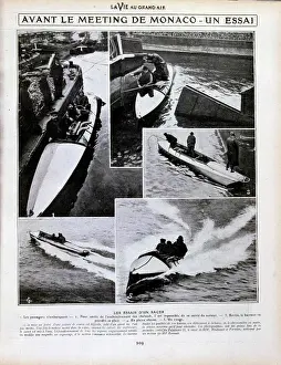 Championship Prints: Vintage French motor boat championship, Monte-Carlo 1905