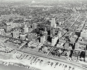 Vintage photograph. Aerial view of Memphis Tennessee