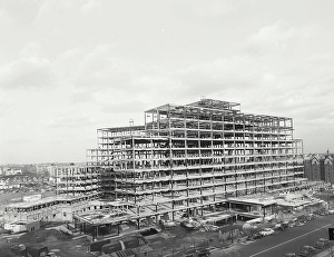 Vintage Photograph. Construction on Elmhurst General Hospital in Elmhurst New York