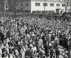 Coats Prints: Vintage Photograph. The Easter parade crowd on Fifth Ave. Frame 19