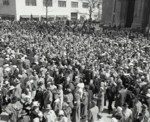 Large Group Prints: Vintage Photograph. The Easter parade crowd on Fifth Ave. Frame 4