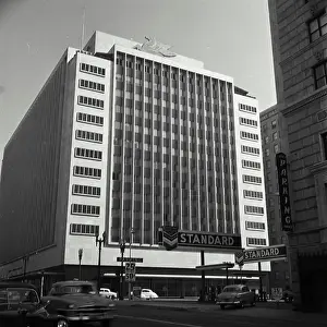 Architectural Prints: Vintage Photograph. General Petroleum building in downtown Los Angeles at the beginning of Hollywood Blvd
