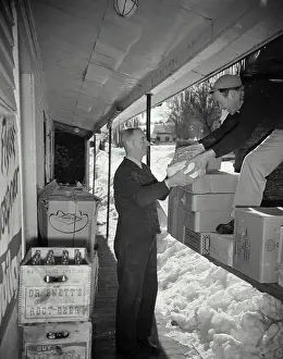 Business Prints: Vintage photograph. Grocery store near Springfield
