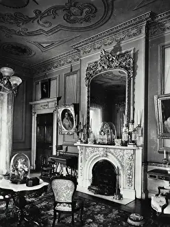 Interior Design Prints: Vintage Photograph. Interior view of common room at Valentine Museum in Richmond