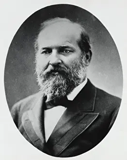 Bald Prints: Vintage photograph. James A. Garfield (1831-1881) 20th President of the United States
