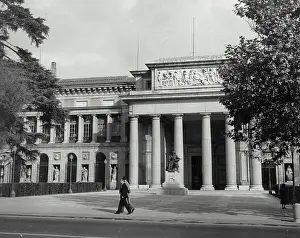 Fresh Vintage Prints: Vintage Photograph. Two men walking out front of The Prado Museum