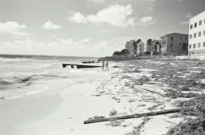 Waves Prints: Vintage Photograph. Miami Beach shoreline
