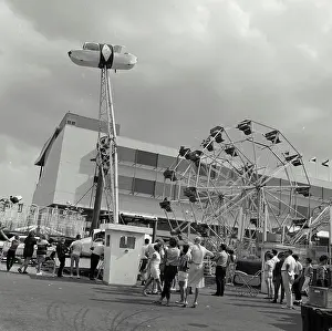 Vintage Photograph. Part of the Midway at the Long Island Fair in New York State
