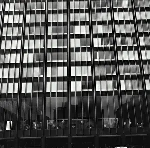 Windows Prints: Vintage Photograph. Office building - windows of Union Carbide Building
