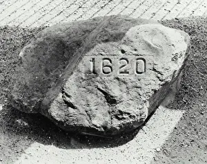 National Landmark Prints: Vintage photograph. Plymouth Rock Plymouth Massachusetts USA