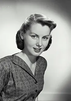 Grace Prints: Vintage photograph. Portrait of young woman turned slightly to side