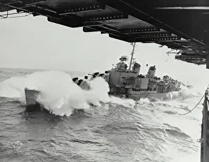 Navy Prints: Vintage photograph. Refueling at sea