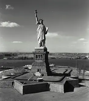 Liberty Prints: Vintage Photograph. Statue of Liberty on Liberty Island, New York City