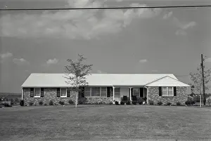 Brick Prints: Vintage Photograph. Suburban home near Sellersville, PA
