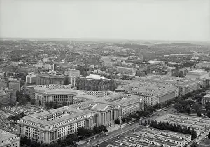 Monument Prints: Vintage Photograph. View from Washington Monument showing Constitution Avenue