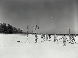 Florida Prints: Vintage photograph. Volley Ball