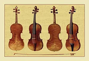 Lute Prints: Violins, Renaissance Musical Instruments