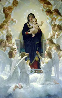 Virgin Prints: The Virgin with Angels, 1900. William-Adolphe Bouguereau (1825-1905) French academic painter
