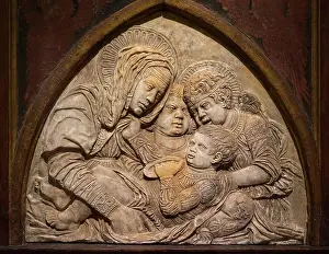Angel Prints: Virgin and Child with Two Angels About 1470-80 Marble Bartolomeo Bellano Italian padua; 1437-1496/7