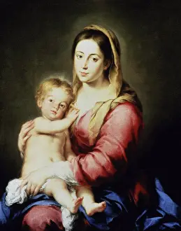 Madonna Prints: The Virgin & Child Bartolome Esteban Murillo (1617-1682/Spanish) Oil on canvas Christie's Images
