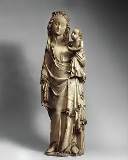 Heaven Prints: Virgin and Child ca. 1350 French The Virgin is shown with a crown and scepter as the Queen of Heaven