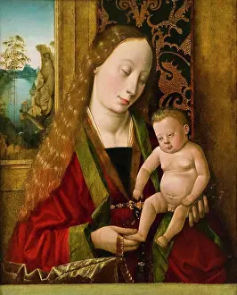 Beginnings Prints: Virgin and Child from Workshop or Circle of Hans Traut; Oil on wood; Circa 1500