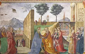 Frescoes Prints: The Visitation, Mary visits St Elizabeth