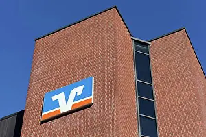 North Rhine Westphalia Prints: Volksbank Bochum-Witten eG, logo on the building