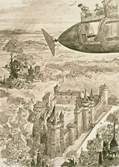 High Up Prints: Voyage Of The Betrothed Le Voyage De Fiancailles 1893 Albert Robida (1848-1926 French) Gravure Print Newberry Library