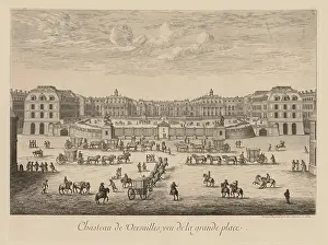 Israel Prints: Vue du Chteau de Versailles, vu de la Grande Place