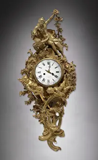 Gilt Prints: Wall Clock, c. 1750-1760. France