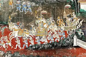 Arts Prints: Wall painting, also known as Ramayana Fresco