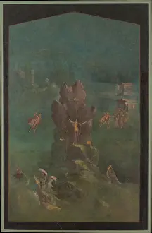 Outstretched Prints: Wall painting: Perseus and Andromeda in landscape