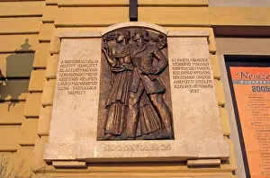 Theater Prints: Wall plaque, Varszinhaz building