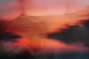 Holidays Prints: warm and cozy sunset over a lake during summer