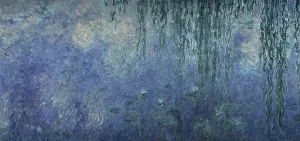 Lotus Prints: Water Lilies, Morning with Willows (Central Part) Claude Monet (1840-1926/French)