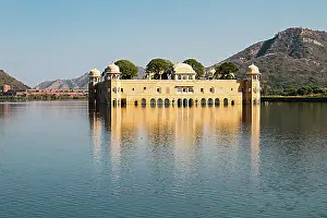 World Heritage Site Prints: Water Palace Jal Mahal, Jaipur, Rajasthan, India, Asia