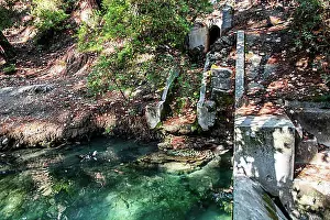Aegean Prints: Water source, Epta Piges - The Seven Springs, Rhodes, Greece, Europe