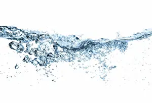 Pure Prints: water waves closeup of water waves isolated on white Copyright: xZoonar