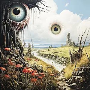 Mind Prints: Watercolor mystique The all seeing eye