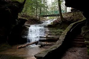 State Park Prints: Waterfall in a forest, Old Man's Cave
