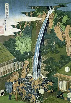 Natural Landmark Prints: The Waterfall of Roben, Katsushika Hokusai, (1760-1849/Japanese)