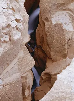 Alaska Peninsula Prints: Waterfall within a slot canyon sliced into soft volcanic ash and tuff from the 1912 eruption of Novarupta