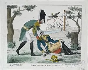 Caricature Prints: Weakness of the King of Prussia Weakness of the King of Prussia (1806) '. Estampe