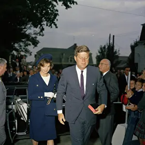 Jacqueline Prints: Weekend in Newport, Rhode Island: President Kennedy and First Lady Jacqueline Kennedy (JBK) at St