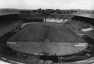 Wembley Stadium Prepares For The Olympics - A general view of the stadium showing the greyhound track ***** prepared
