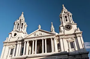 Capital Cities Prints: West Entrance of the cathedral, St. Paul's Cathedral, City Of London, London, England